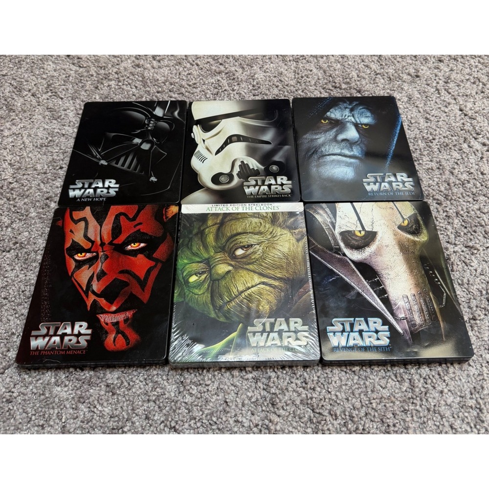 Star Wars Blu-ray Steelbook Episodes I-VI Limited Edition Set 1-6 Collection